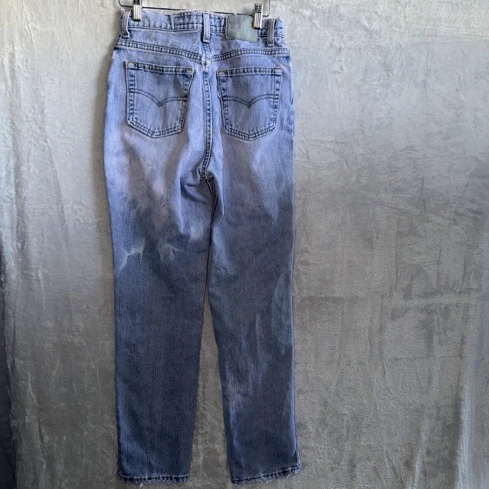 VTG Levis SilverTab Jeans Women 9/10 LightWash Straight USA 90s 26x29 Distressed - Picture 2 of 16